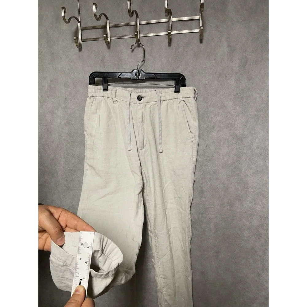 Banana Republic Pants Men 30x28.5 Linen Cotton Drawstring Mason Athletic Tapered